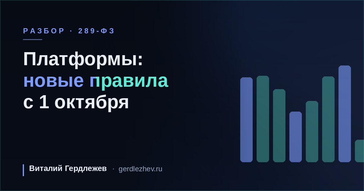 289-ФЗ: маркетплейсы под контролем — что изменилось с 1 октября 2026